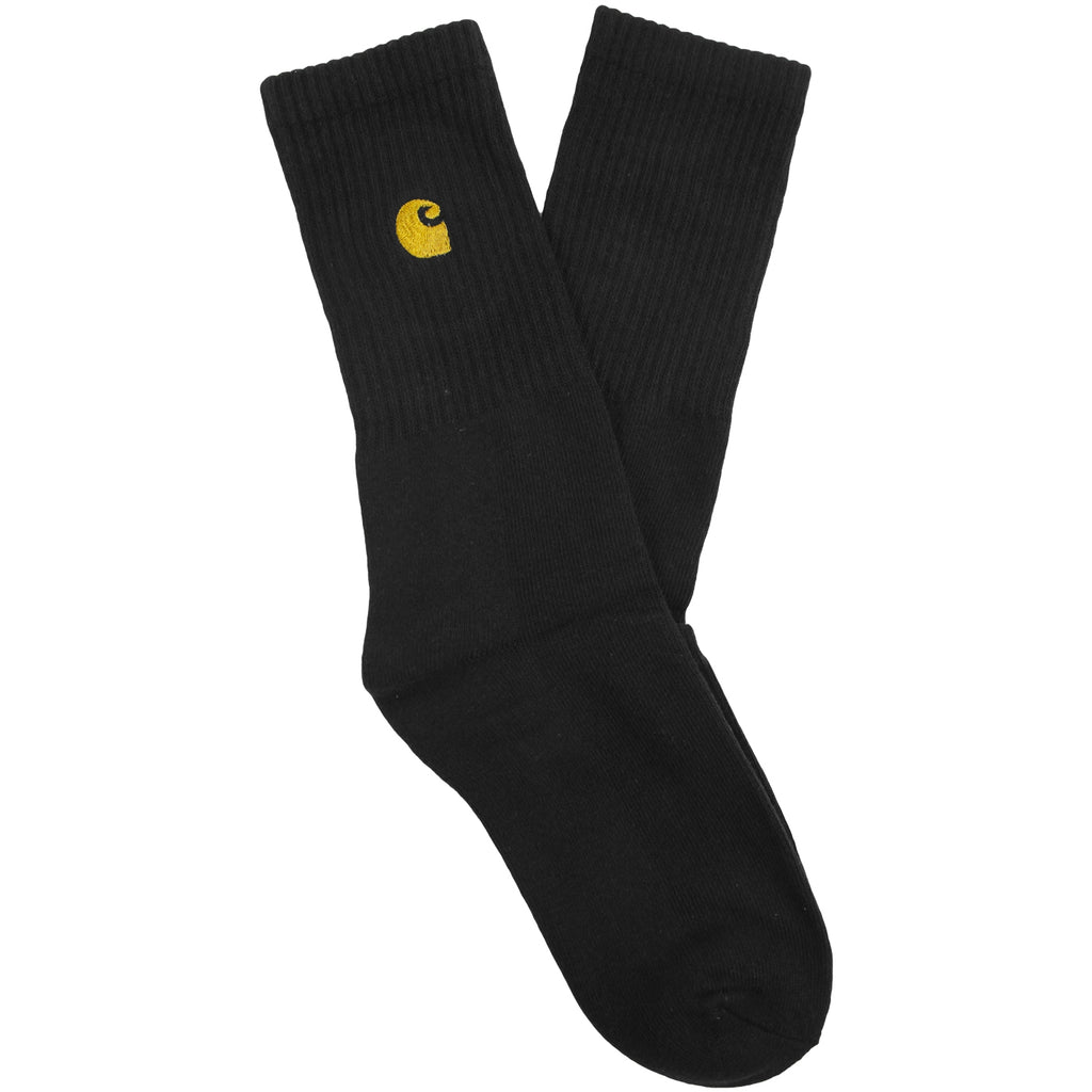 Carhartt WIP Chase Socks in Black / Gold