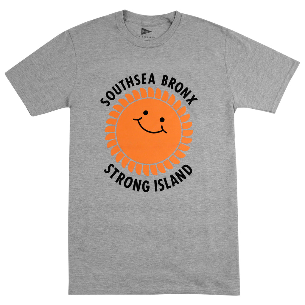 Southsea Bronx Strong Island T Shirt in Heather Grey