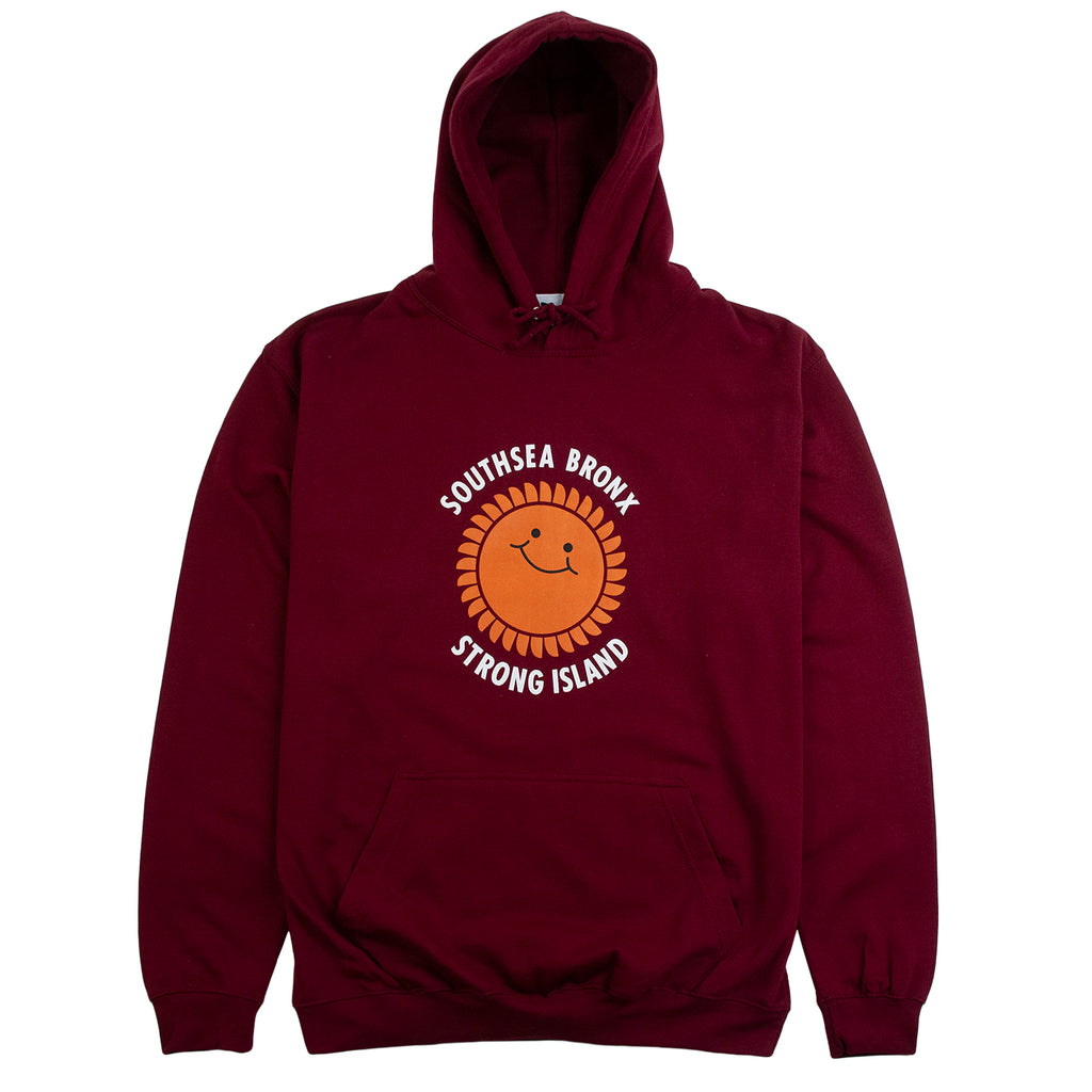 Southsea Bronx Strong Island Hoodie in Burgundy