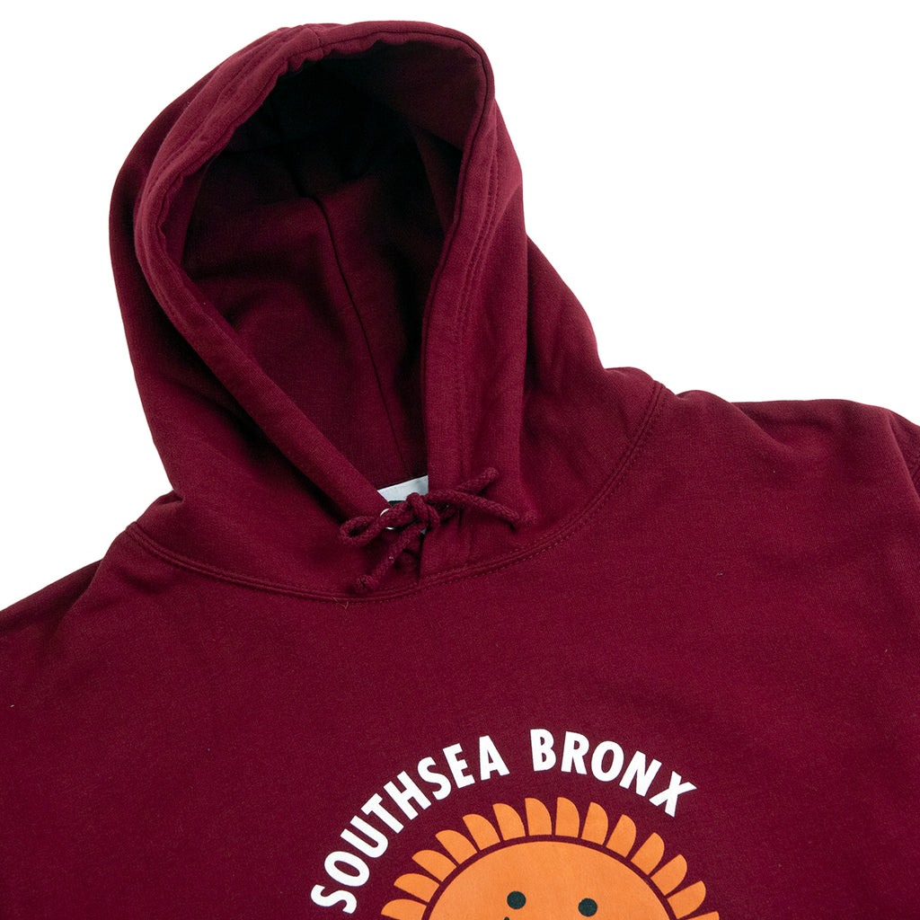 Southsea Bronx Strong Island Hoodie in Burgundy - Hood