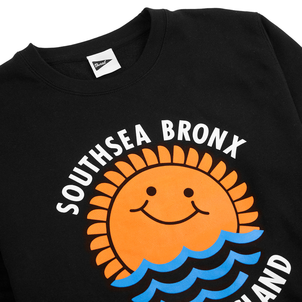 Southsea Bronx Waves Sweatshirt in Black - Detail