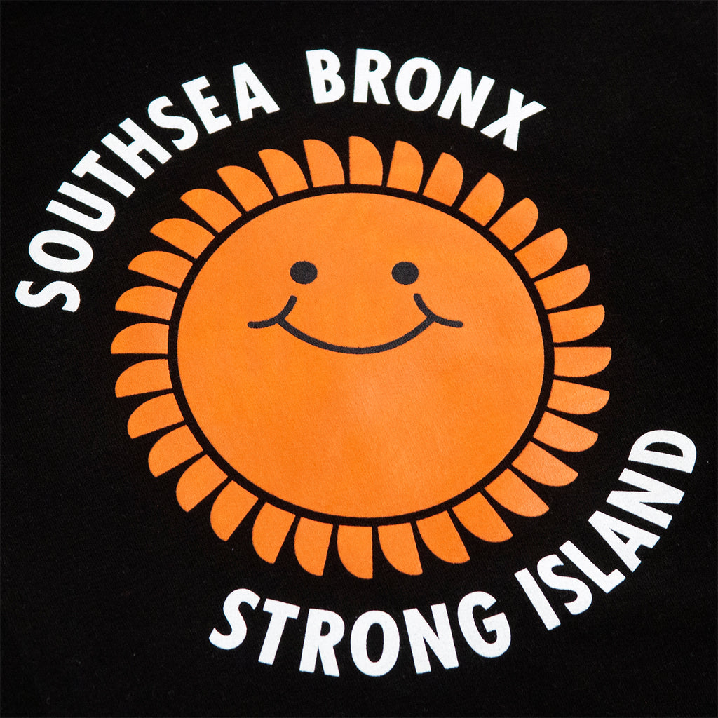 Southsea Bronx Strong Island Hoodie in Black - Print