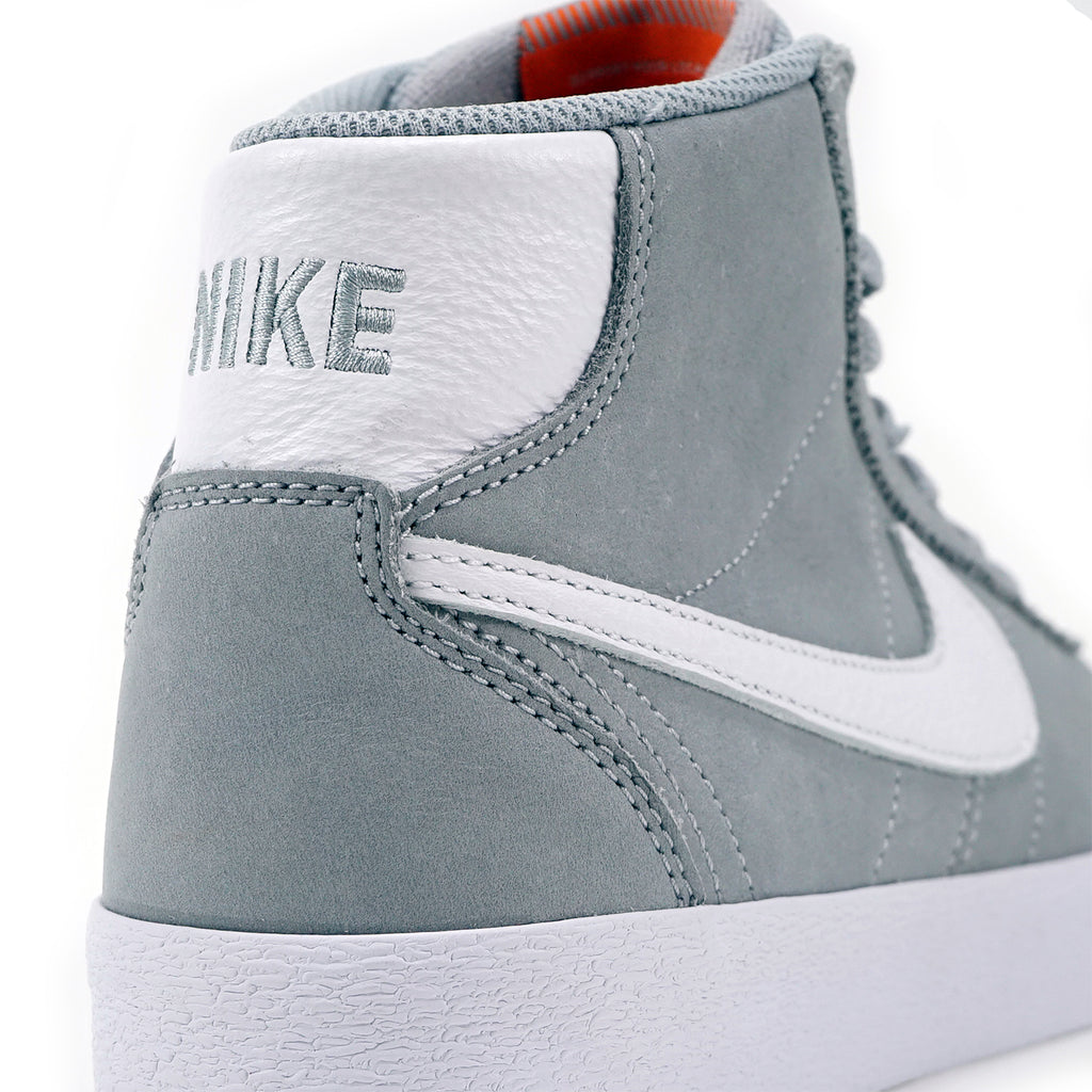 Nike SB Orange Label Bruin Hi ISO Shoes - Wolf Grey / White - Wolf Grey - heel