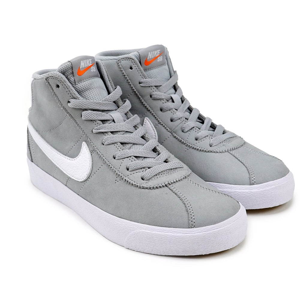 Nike SB Orange Label Bruin Hi ISO Shoes - Wolf Grey / White - Wolf Grey - pair