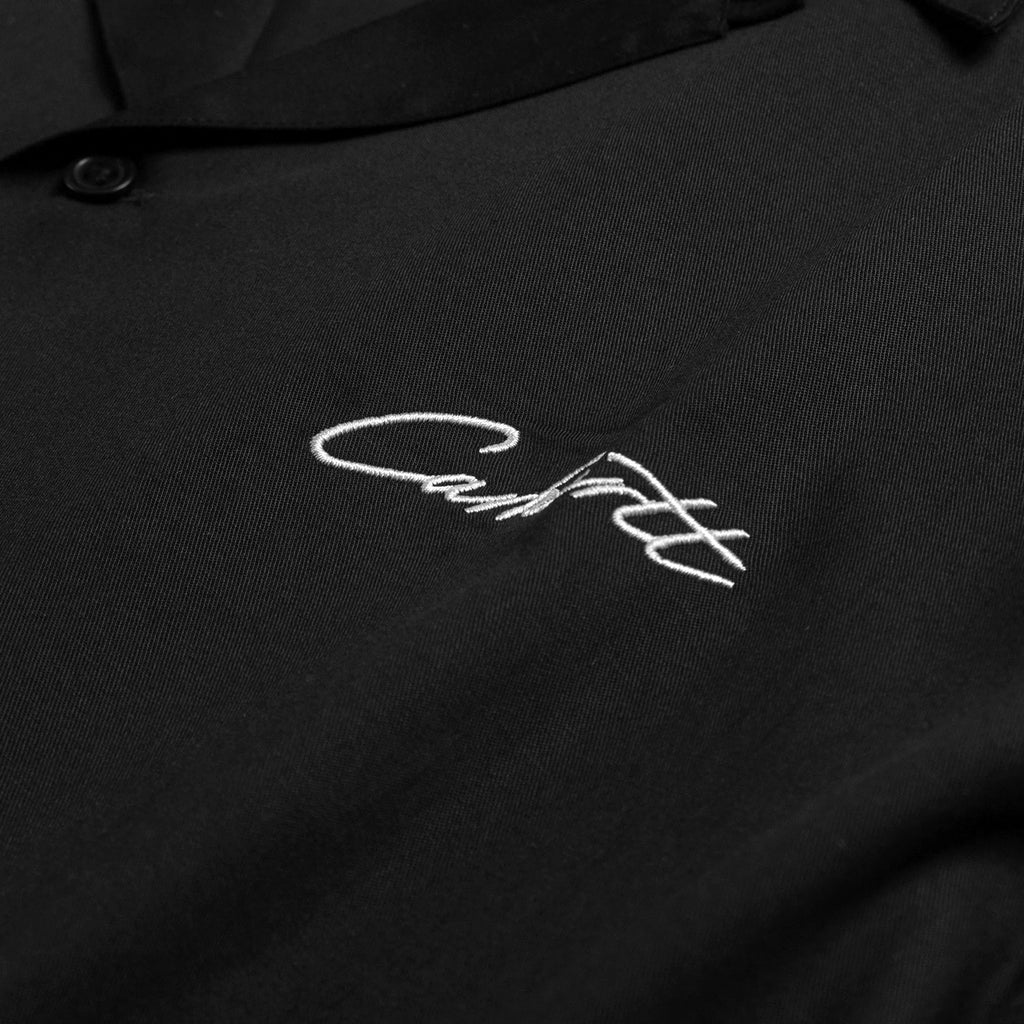 Carhartt WIP S/S Delray Shirt - Black / Wax - close up