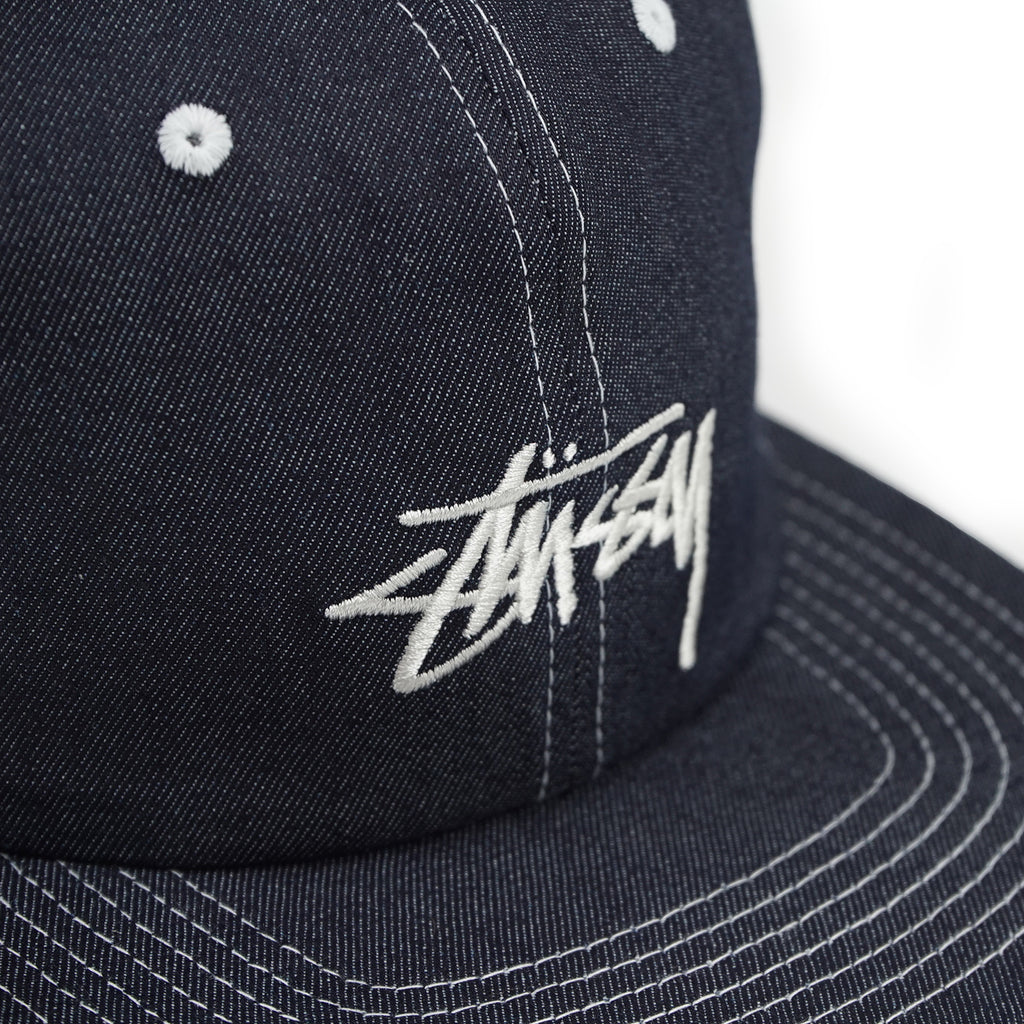 帽子 STUSSY Contrast Stitch Denim Strapback STUSSY CONTRAST STITCH DENIM STRAPBACK | Depop