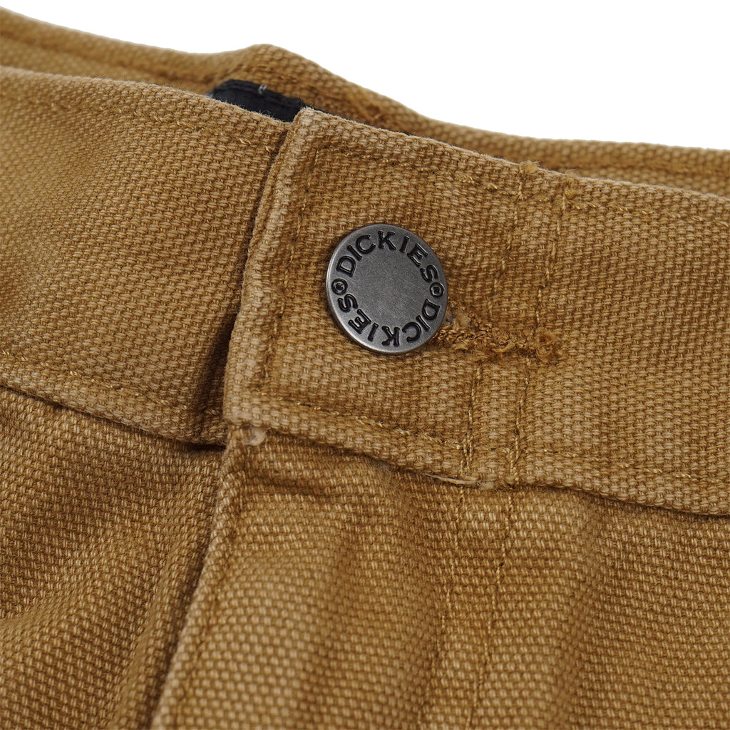 Dickies Duck Canvas Shorts - Stone Washed Brown Duck - button