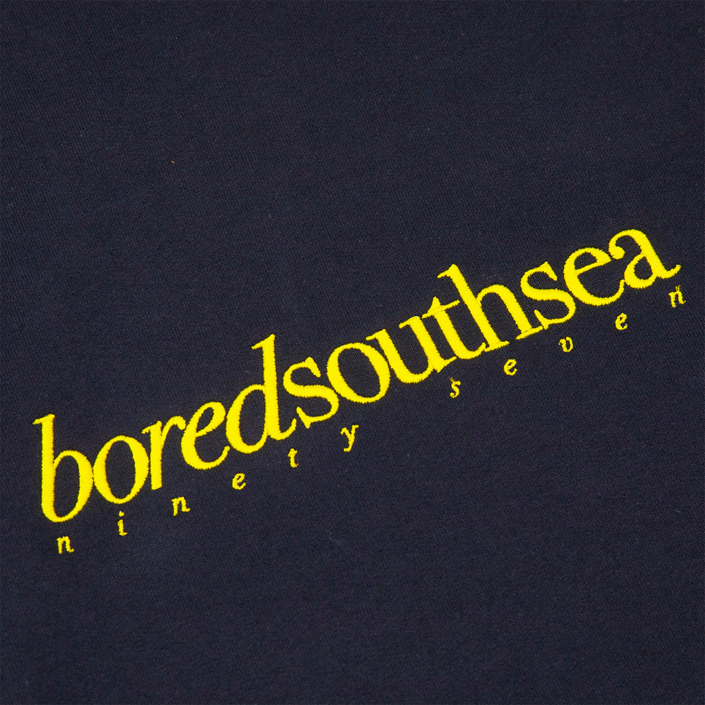 Bored of Southsea Hammer Hoodie in Navy / Yellow - Embroidery
