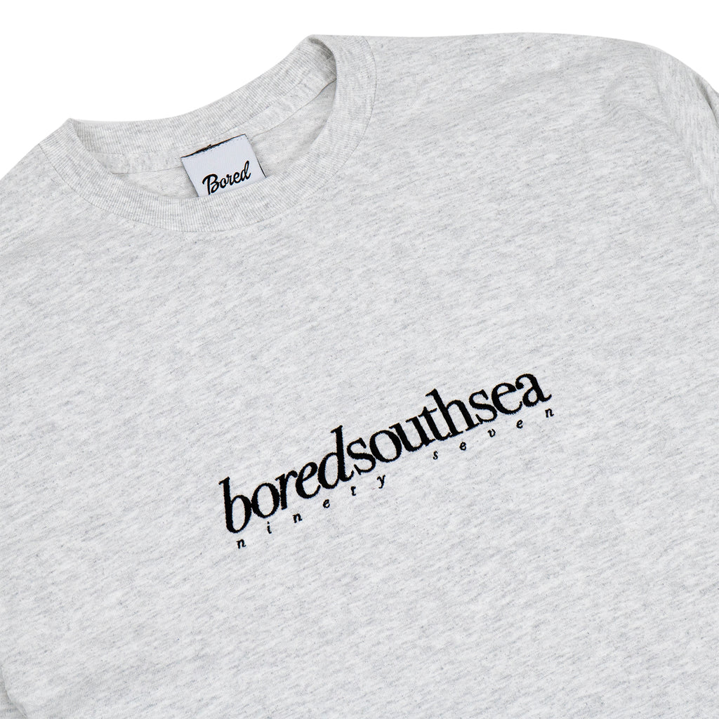 Bored of Southsea L/S Hammer T Shirt - Ash Grey / Black - front