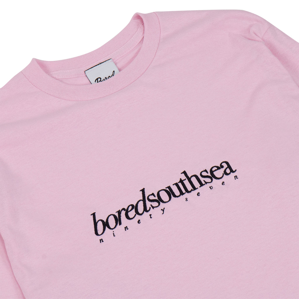 Bored of Southsea L/S Hammer T Shirt - Baby Pink / Black - front