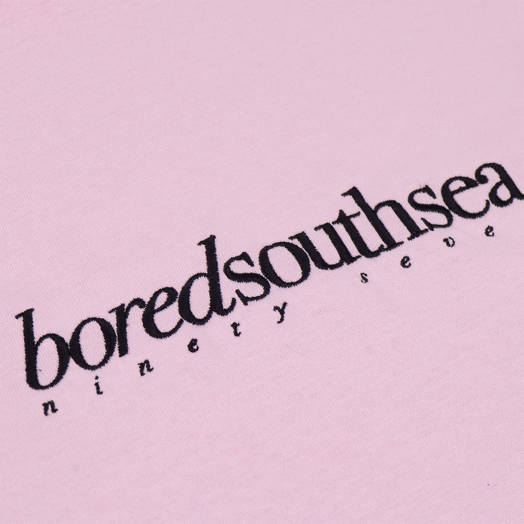 Bored of Southsea L/S Hammer T Shirt - Baby Pink / Black - closeup