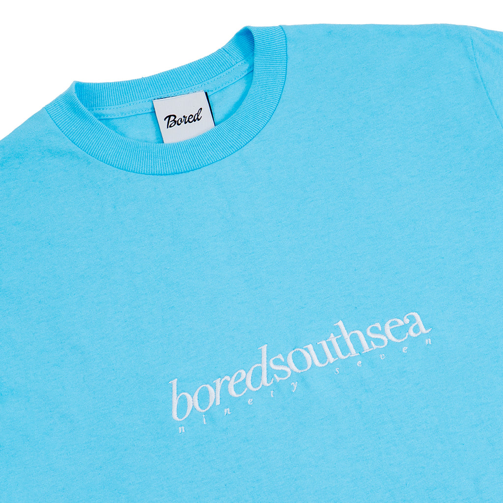 Bored of Southsea Hammer T Shirt - Pacific Blue / White - front