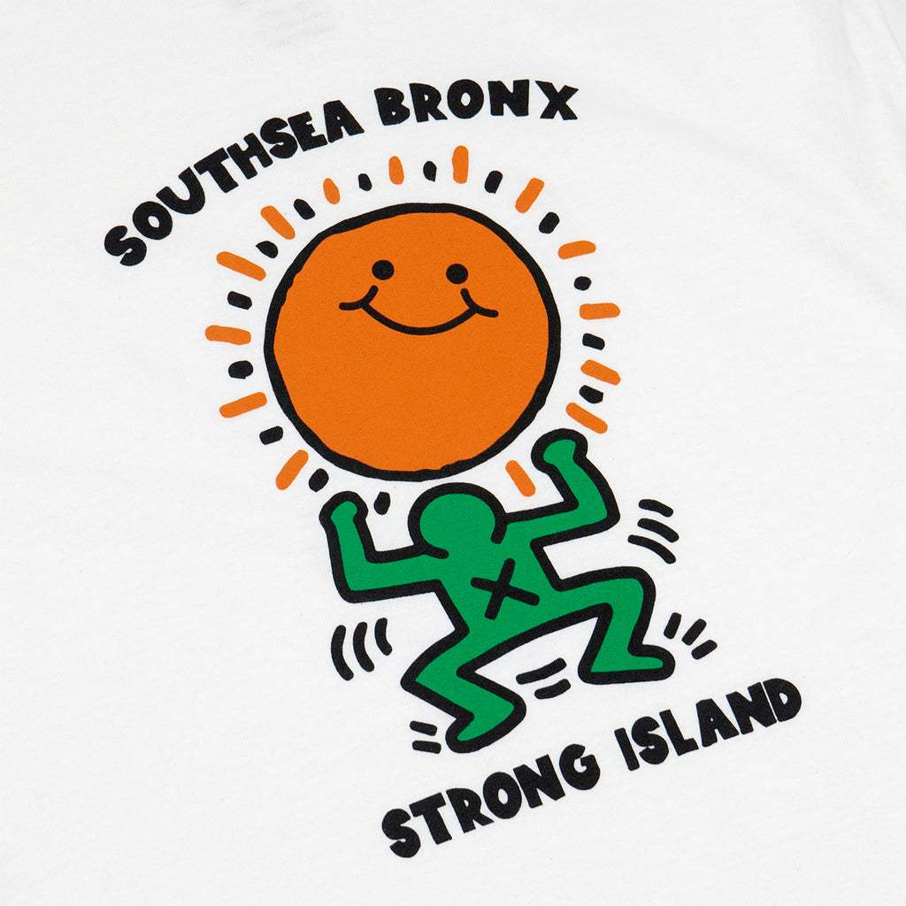 Dancing Man Bronx Kids T Shirt - White - closeup