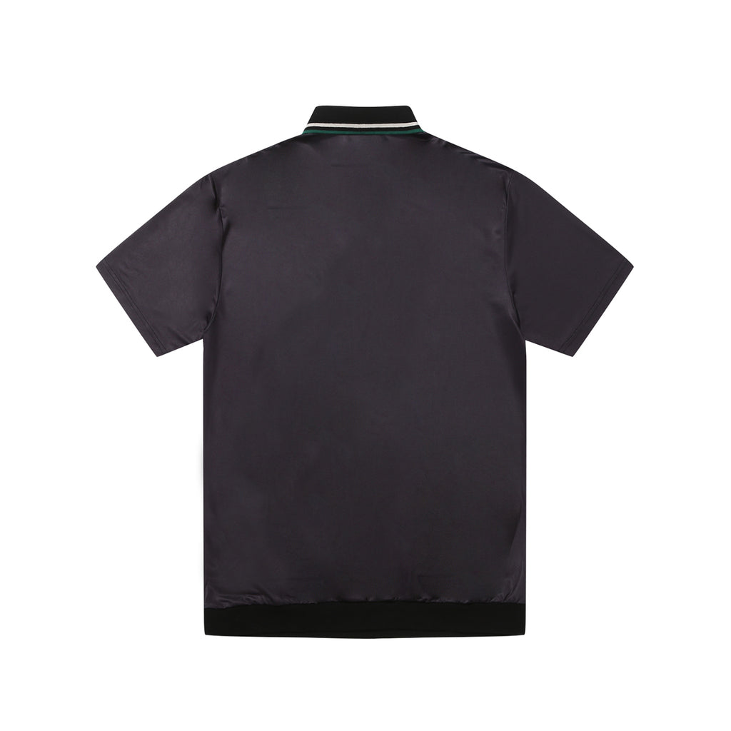 Helas Mafiosi Knit Polo Shirt - Black - back