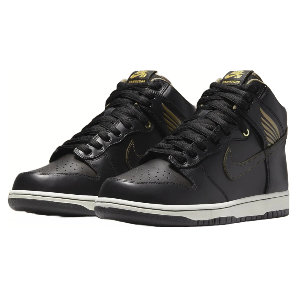 Nike SB x Pawnshop Dunk High Pro - Black / Black - Metallic Gold