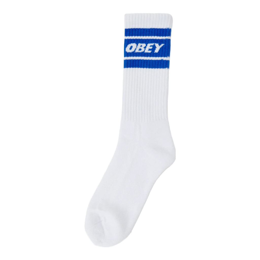 Obey Cooper Socks - White / Princess Blue