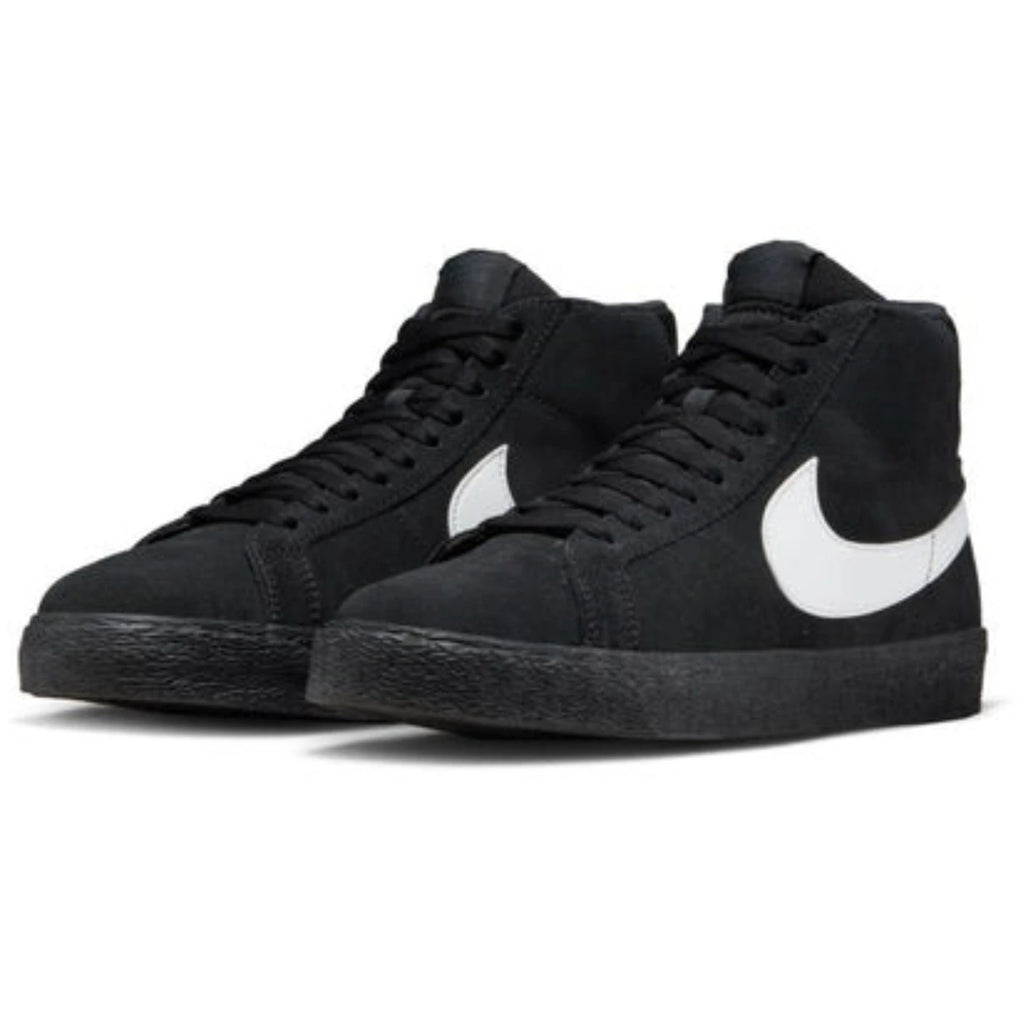 Nike SB Zoom Blazer Mid Shoes - Black / White - Black