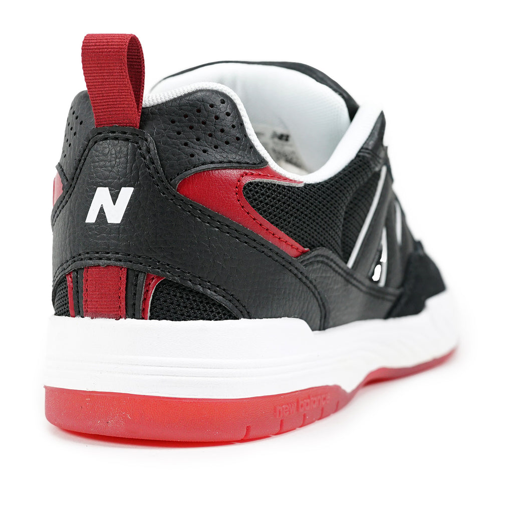 New Balance Numeric 808 Tiago Shoes - Black / Red - Heel