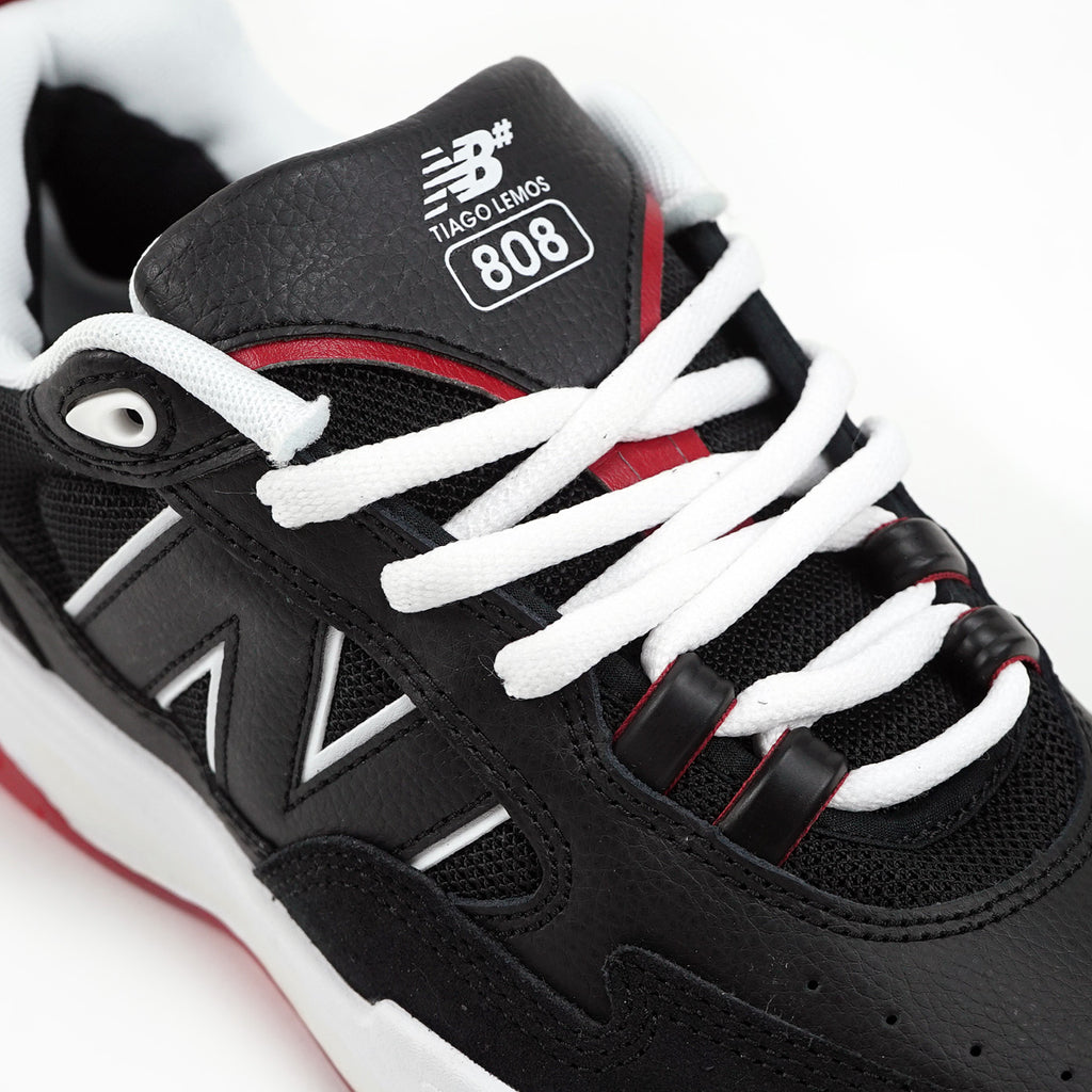 New Balance Numeric 808 Tiago Shoes - Black / Red - Front
