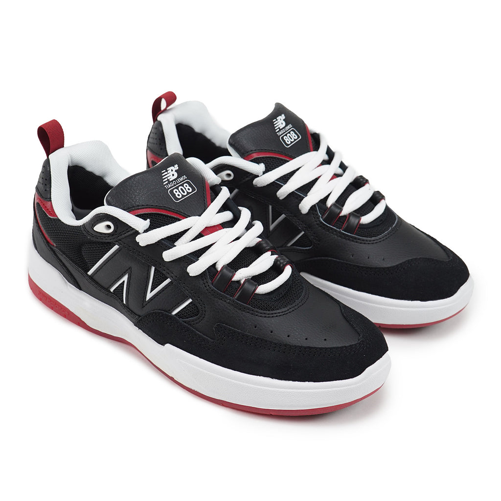 New Balance Numeric 808 Tiago Shoes - Black / Red - Paired