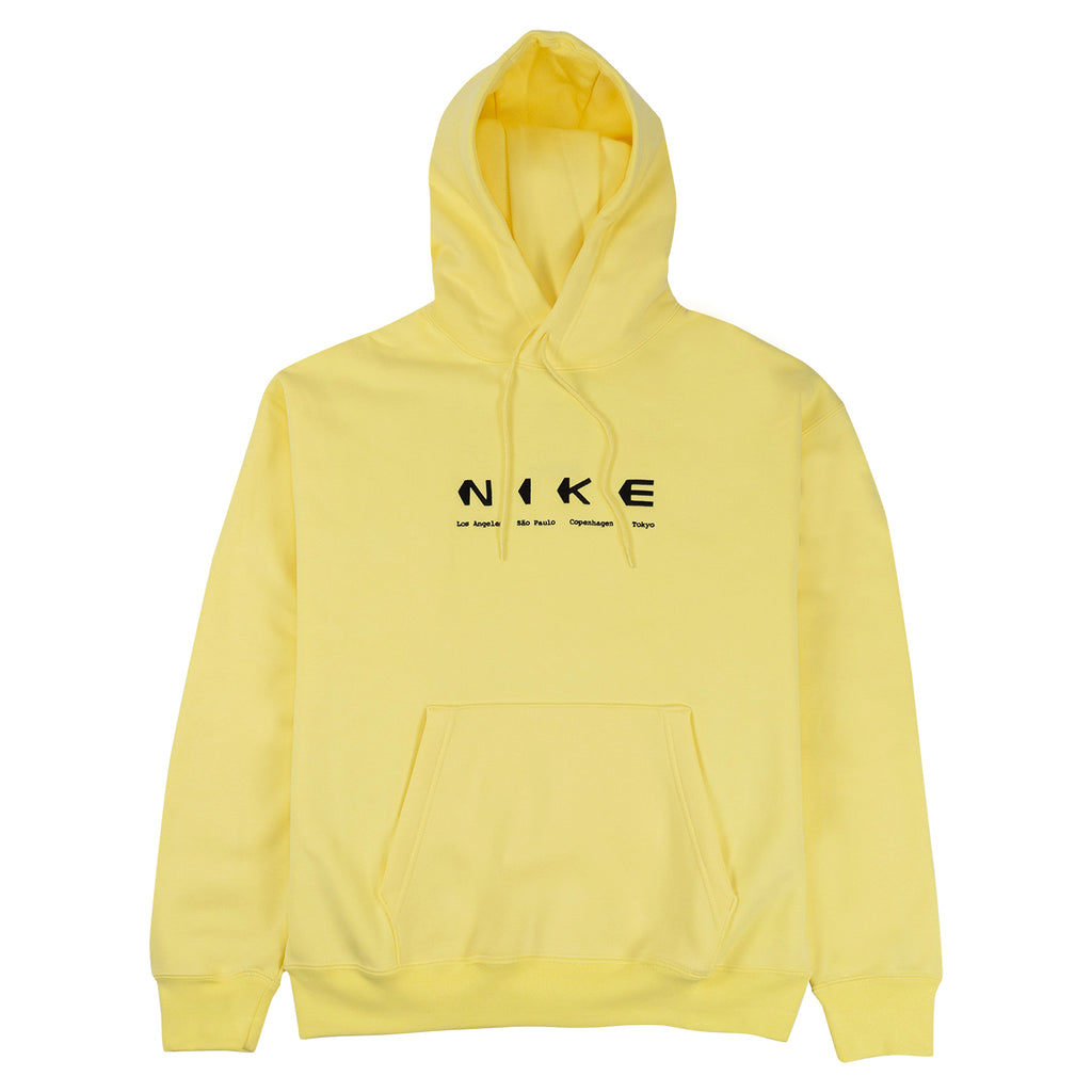 Nike SB City info Hoodie Lemon Chiffon Black