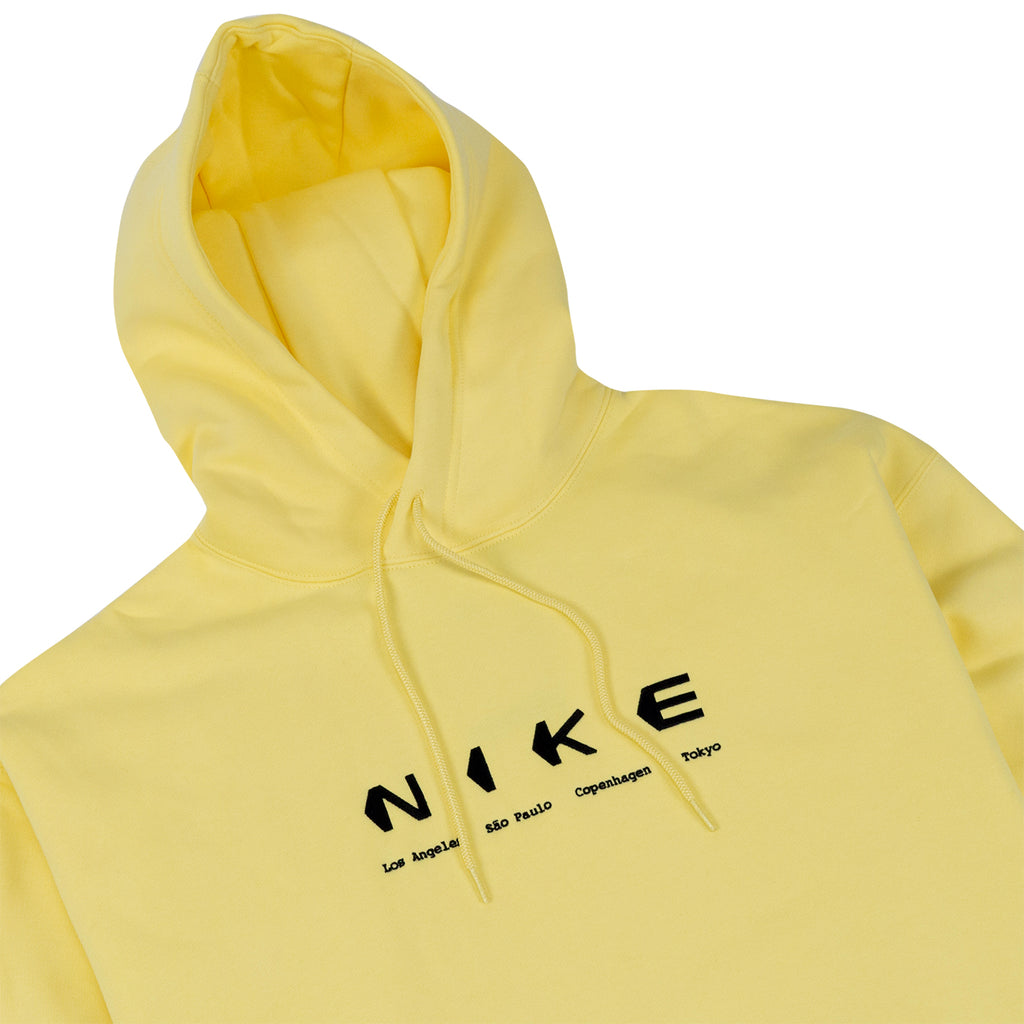 Nike SB City info Hoodie - Lemon Chiffon / Black - hood