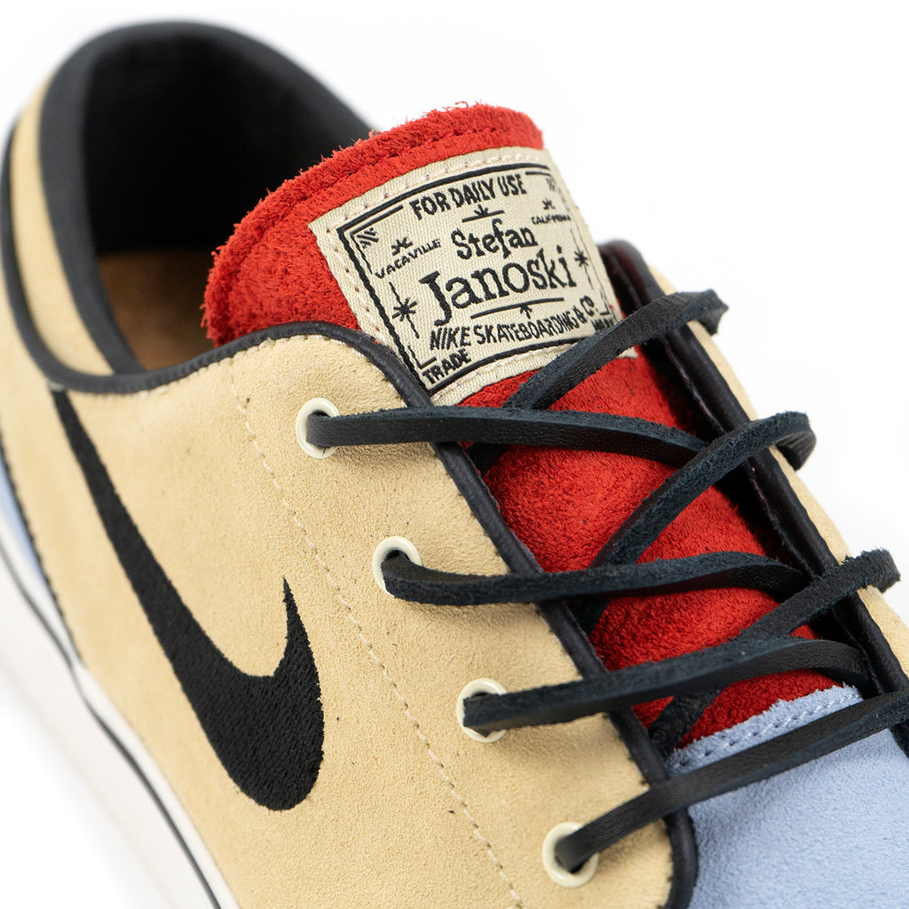 Nike SB Zoom Janoski OG+ Shoes - Alabaster / Alabaster - Chile Red - tongue