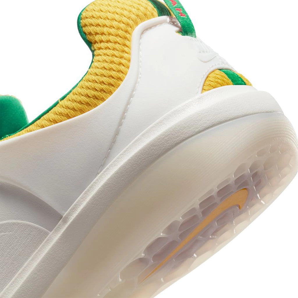 Nike SB Nyjah 3 Shoes - Summit White / Black - Tour Yellow - heel