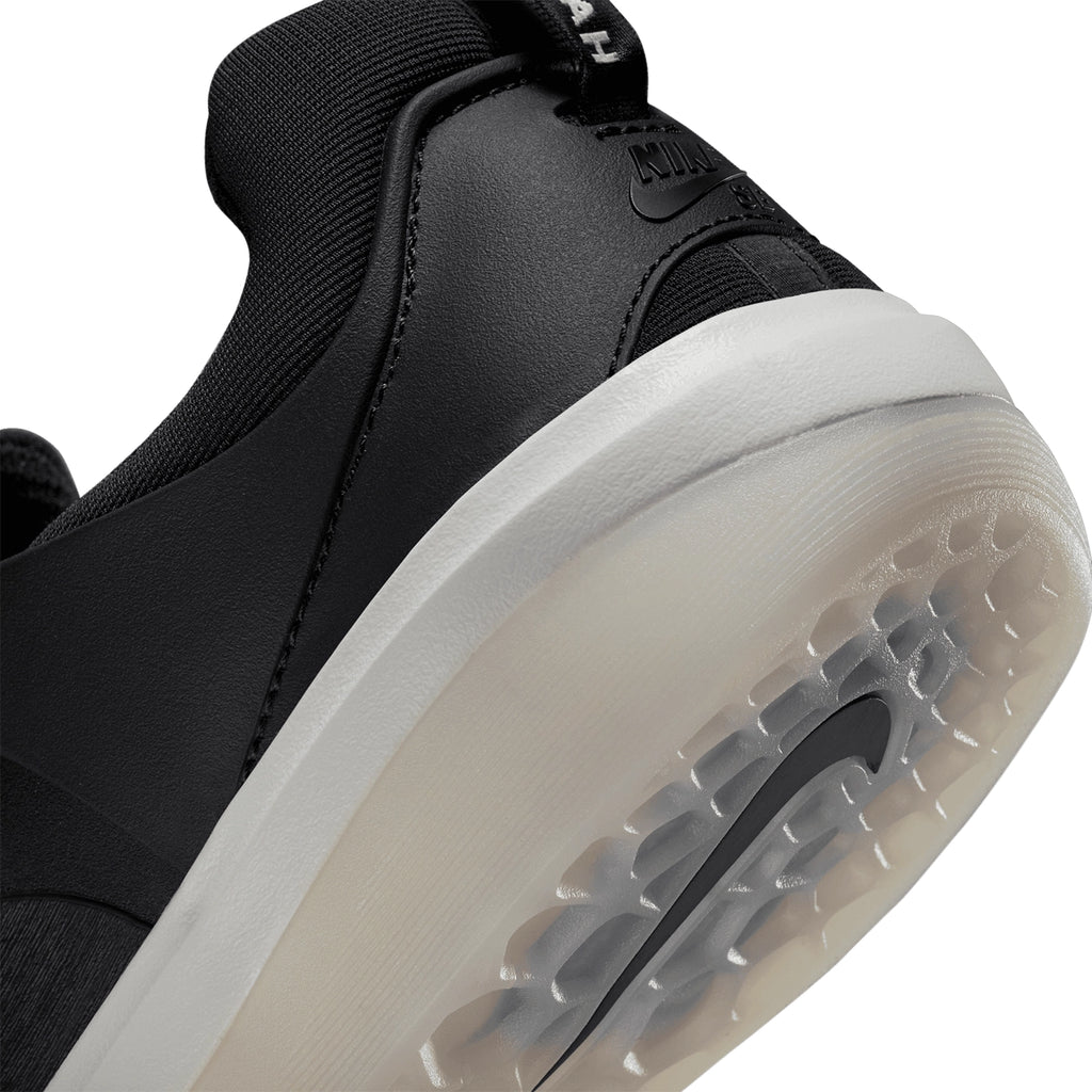 Nike SB Nyjah 3 Shoes - Black / White - Black - Summit White - heel