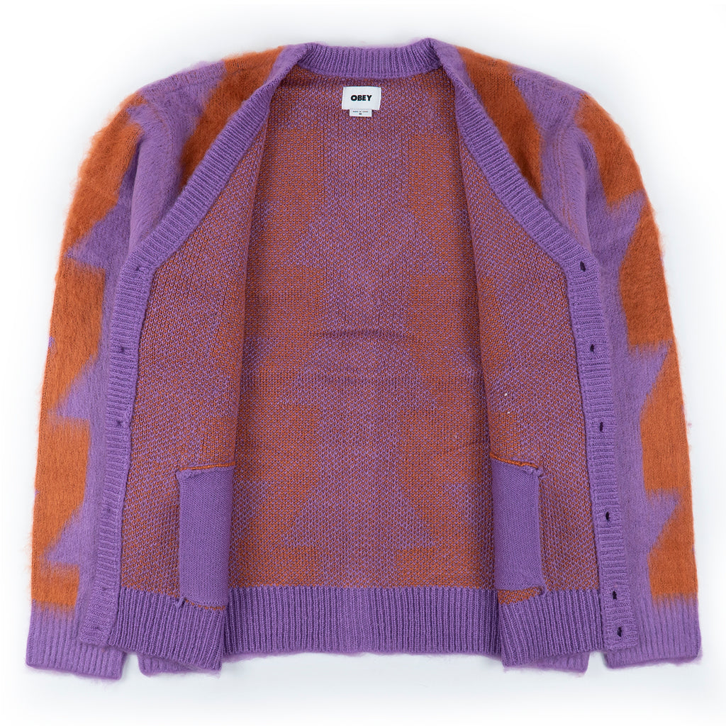 Dexter Cardigan in Orchid Multi by Obey Clothing Bored of Southsea