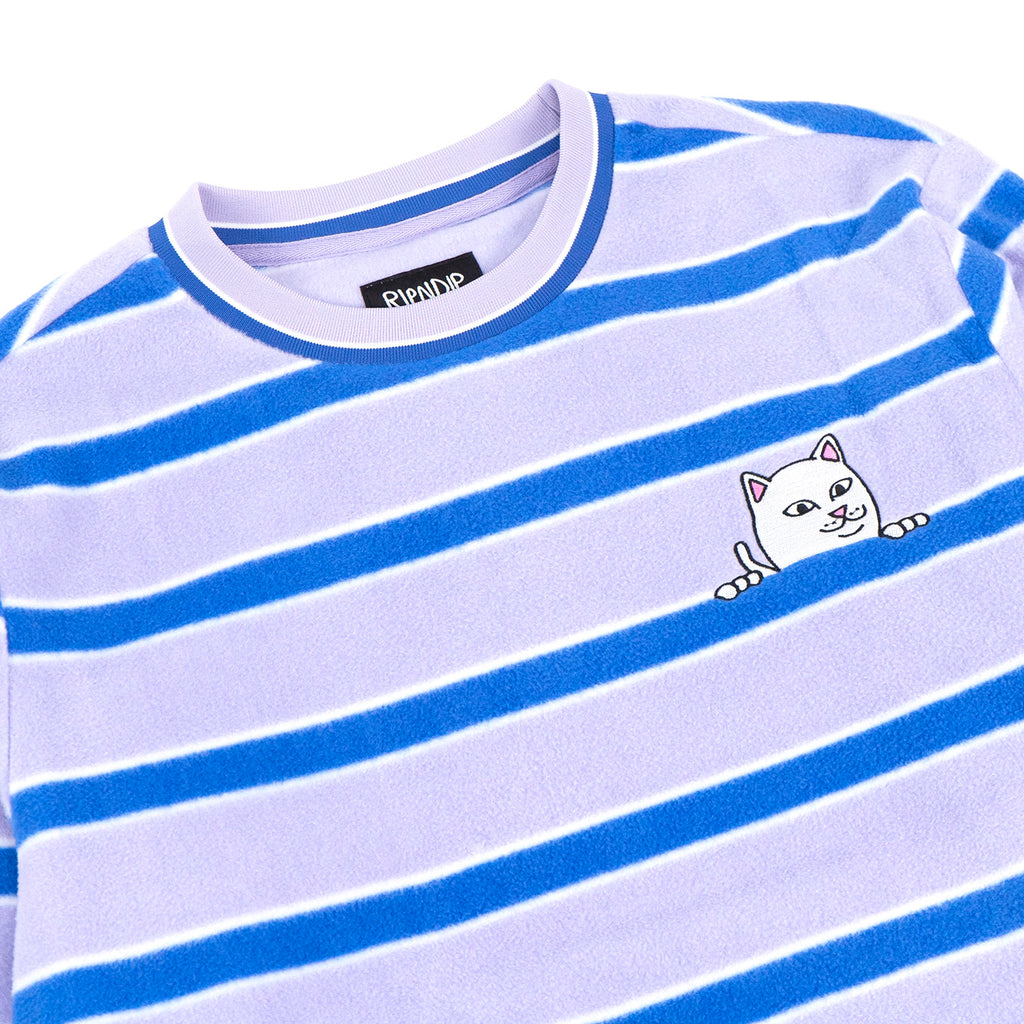 スウェット・トレーナー Ripndip Peeking Nermal Brushed Fleece Crewneck Lavender XL Peeking Nermal Fleece Sweatshirt in Lavender by RIPNDIP