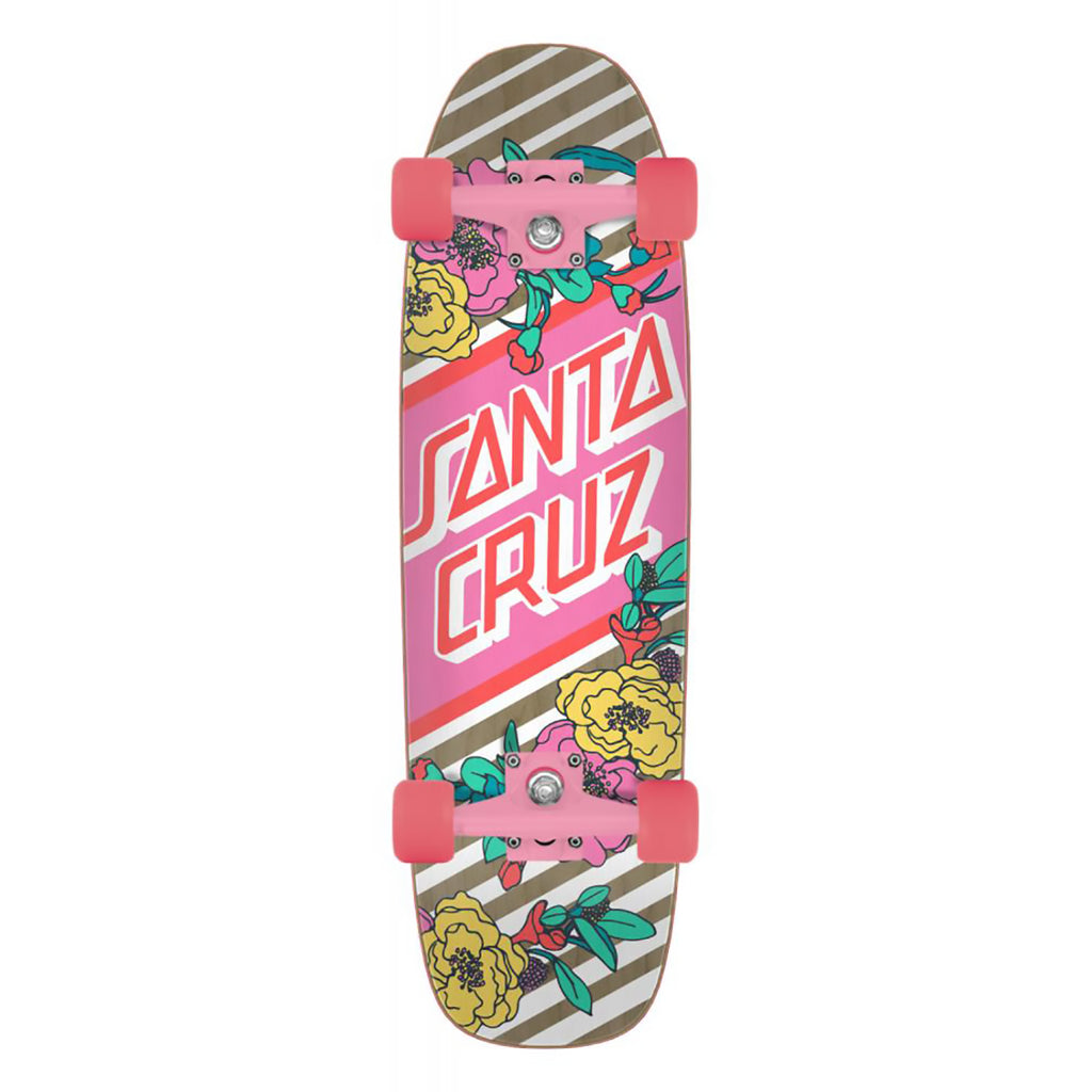 Santa Cruzier Floral Stripe Complete Skateboard - 8.4" -main