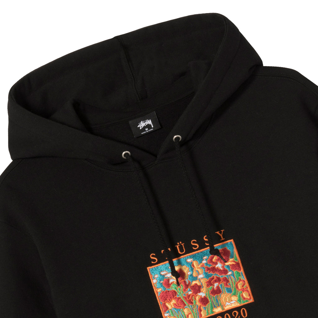 Stussy Irises App Hoodie Black
