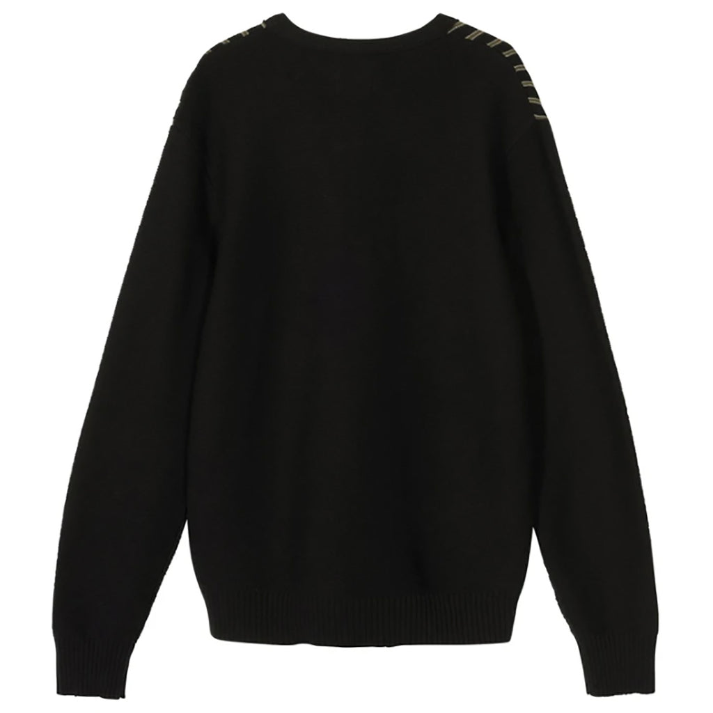 Stripe Cardigan in Black by Stussy | Bored of Southsea