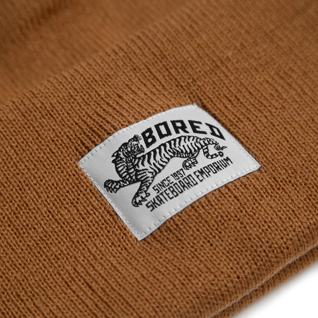 Bored of Southsea Daily Use Beanie in Caramel - Label