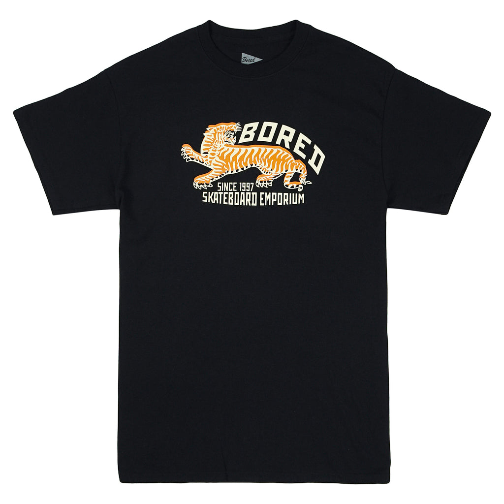 Bored of Southsea Tiger Emporium T Shirt in Black / Orange