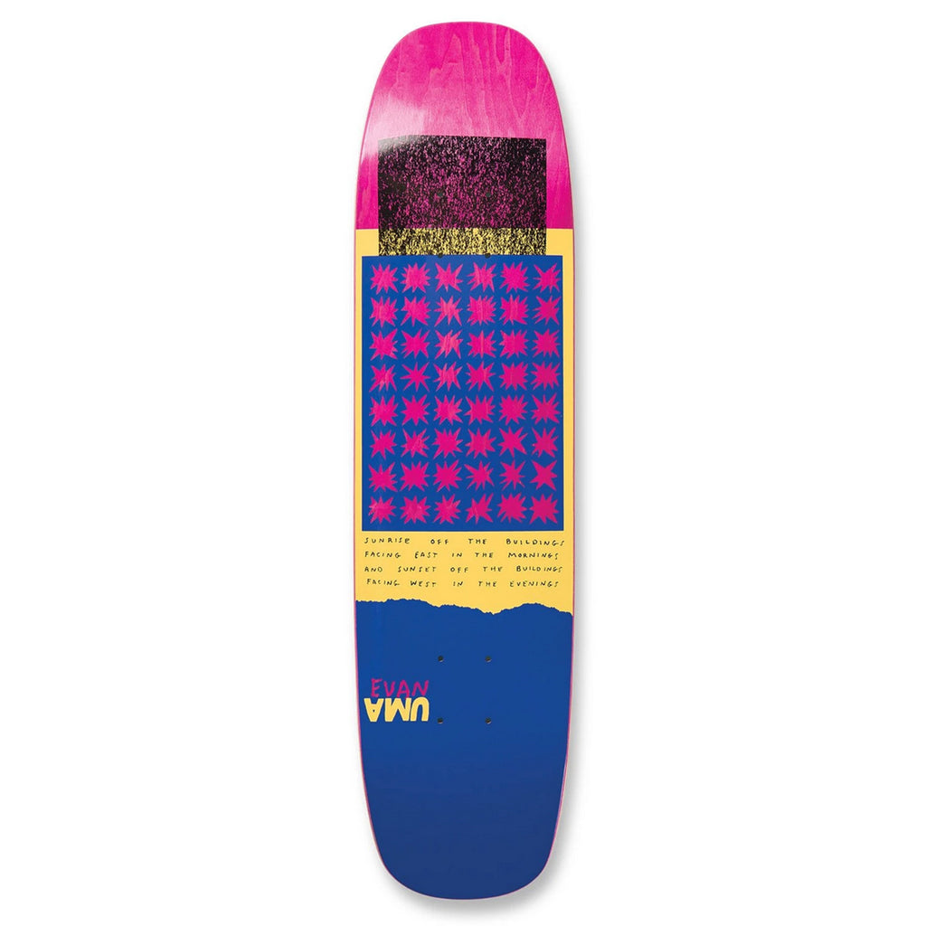 UMA Landsleds Sunrise Evan Skateboard Deck - 7.625"- top