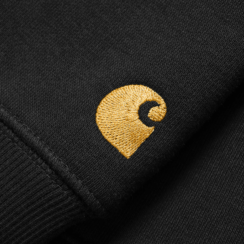 Carhartt WIP Chase Sweatshirt in Black / Gold - Embroidery