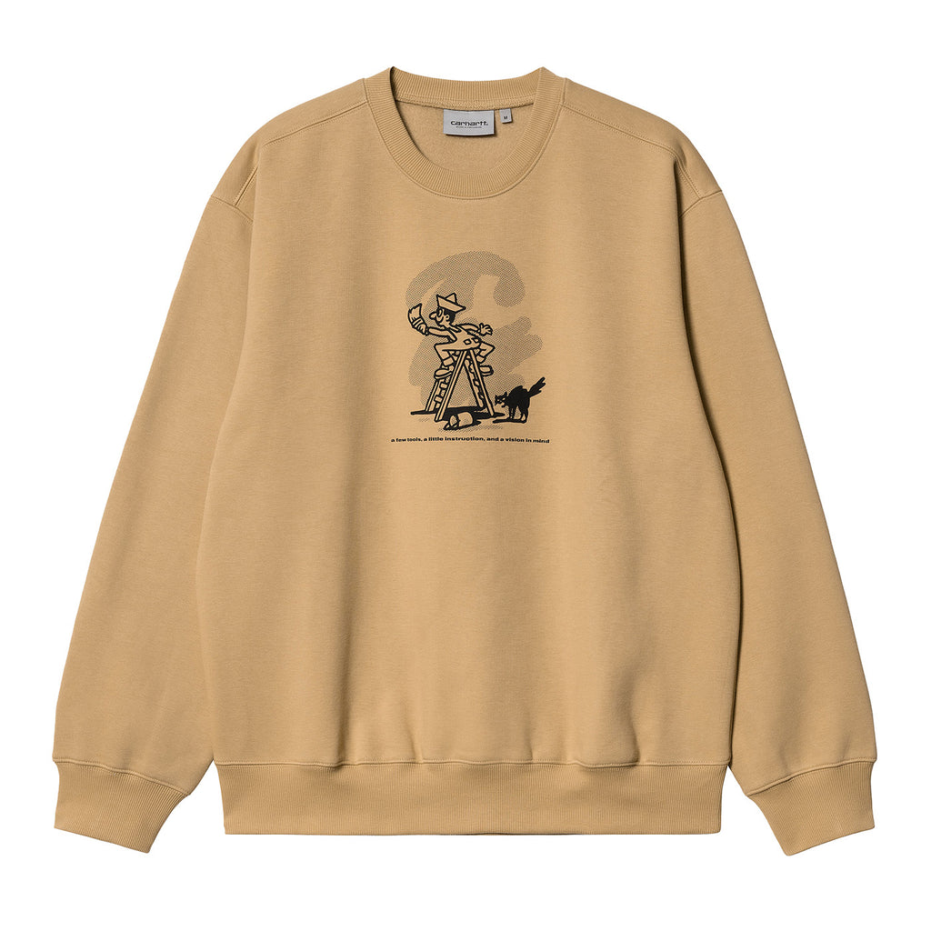 Carhartt WIP Lucky Painter Sweatshirt - Dusty H Brown / Black - front