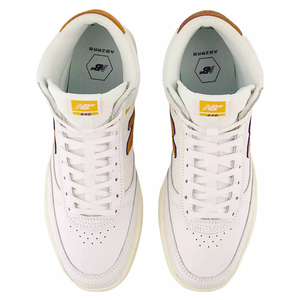 New Balance Numeric NM440 Hi  Shoes - White / Yellow