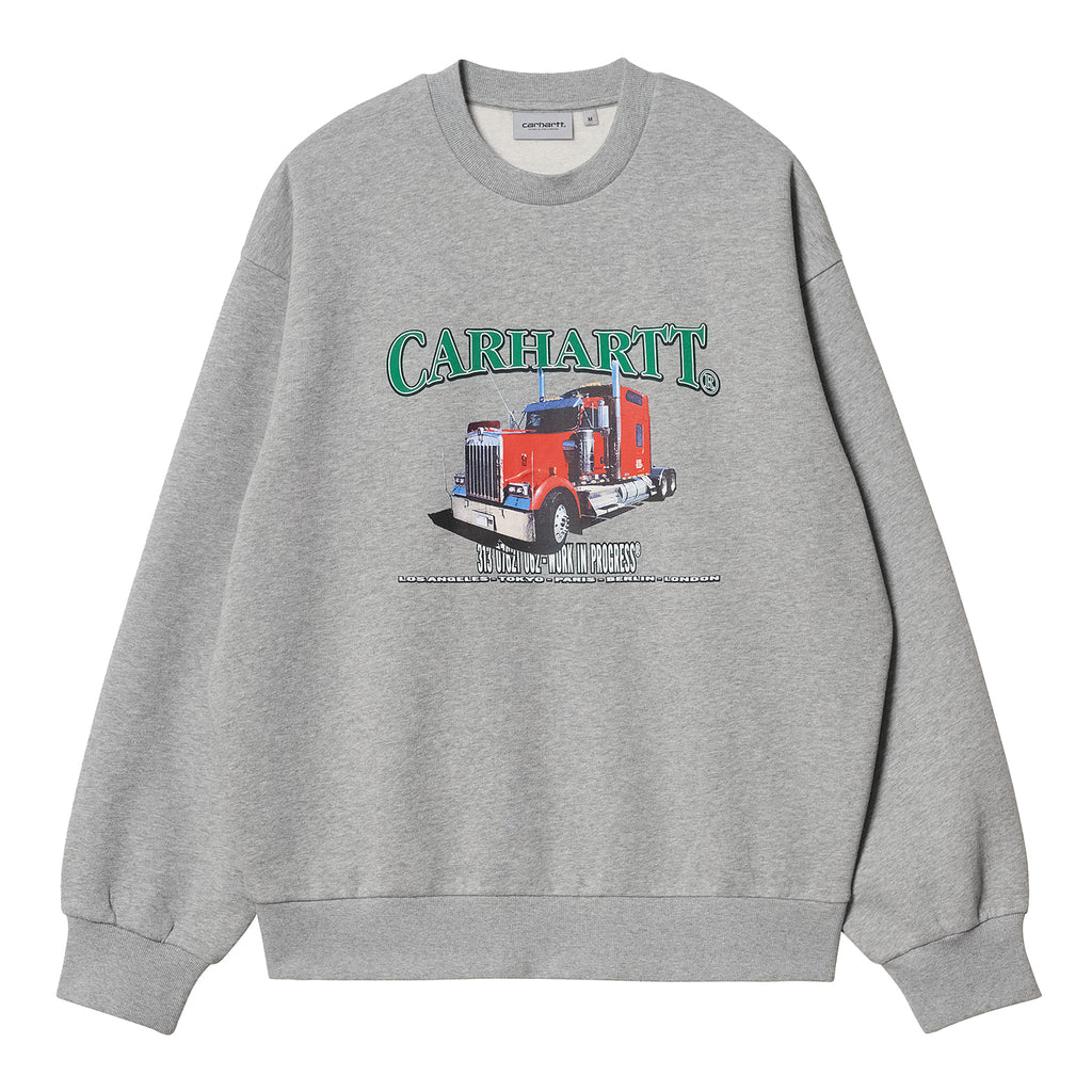Carhartt WIP On The Road Sweat - Grey Heather - front