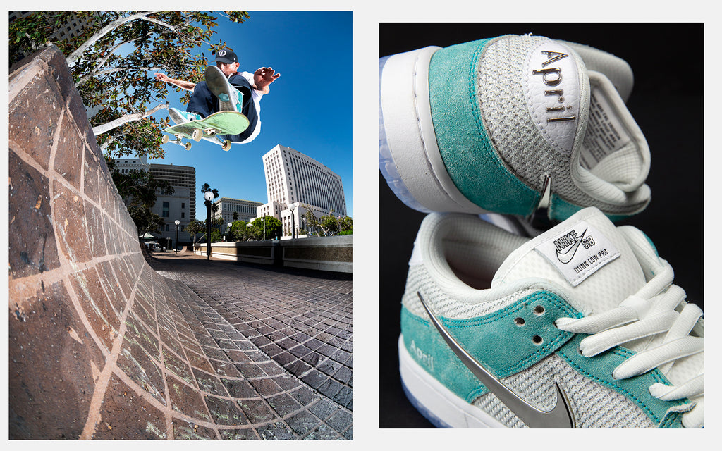 April Skateboards x Nike SB Dunk Low in 'Racer Blue'