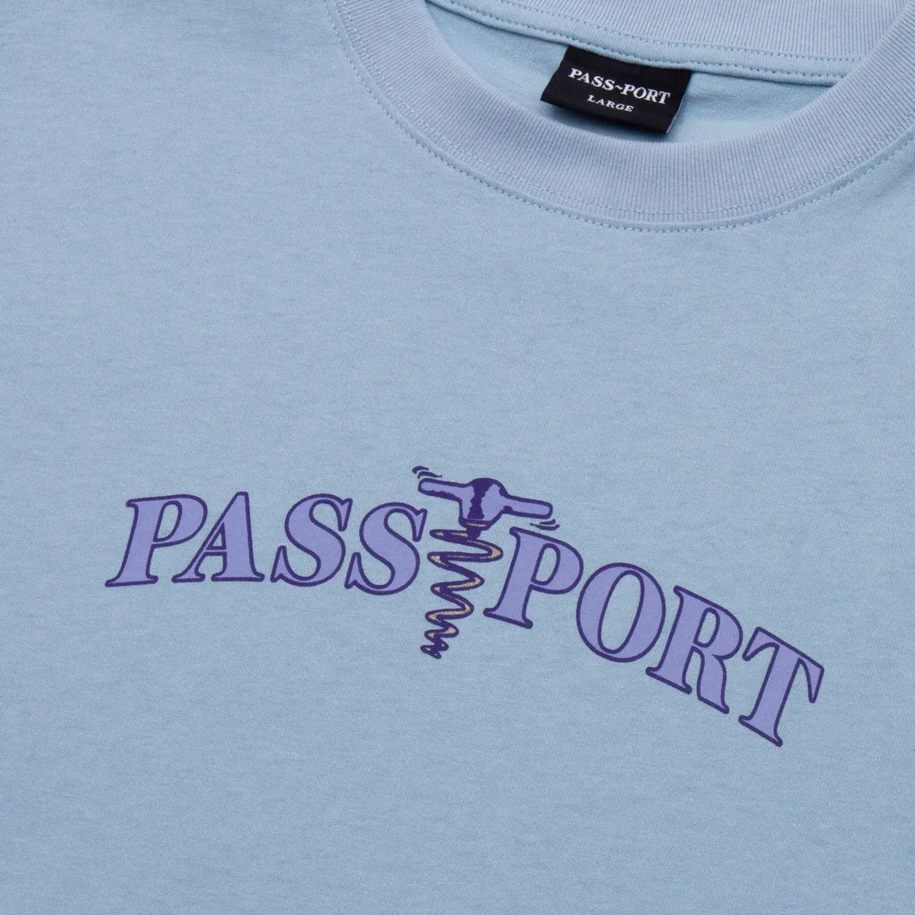 PASS~PORT Corkscrew T Shirt - Stonewash Blue