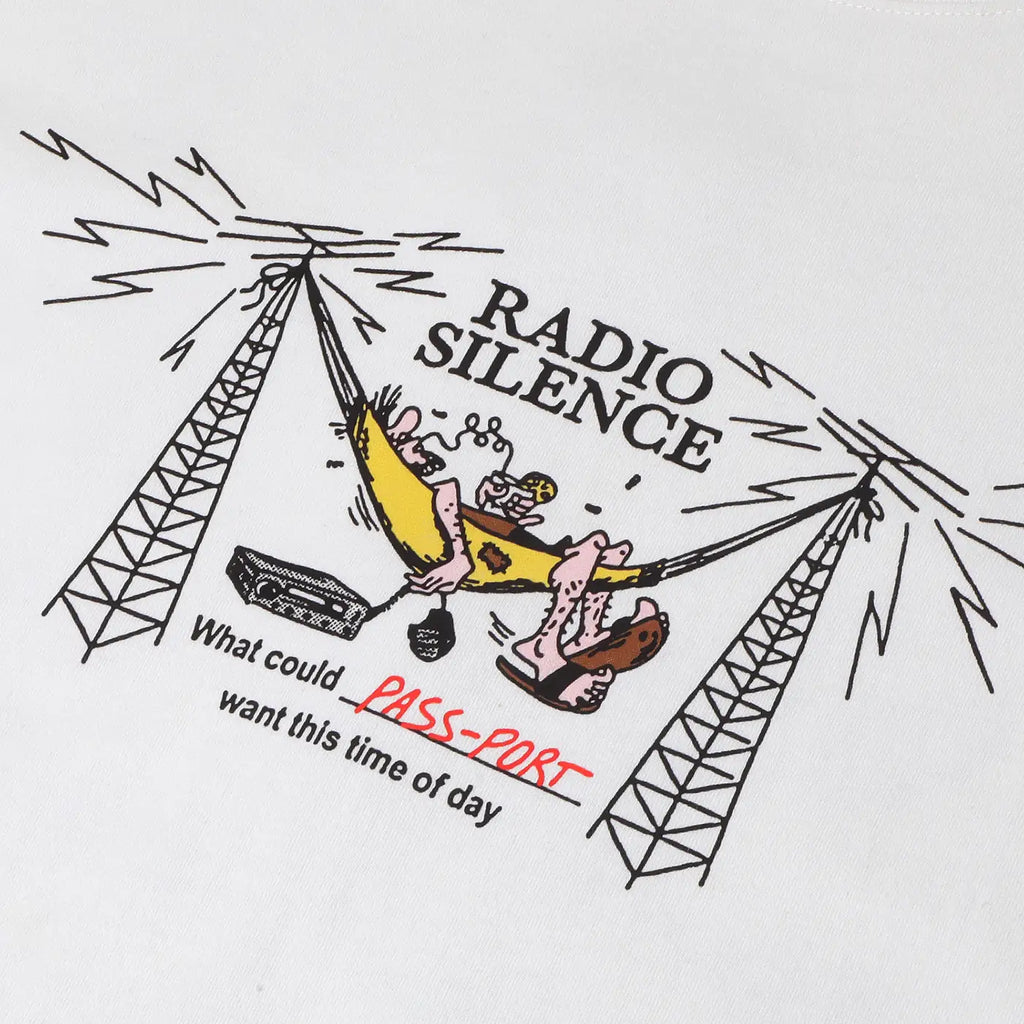 PASS~PORT Radio Silence T Shirt - White - front