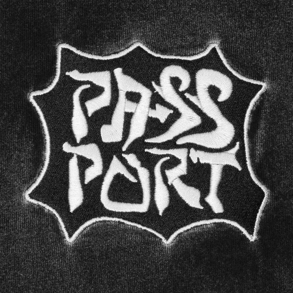PASS~PORT Glyph T Shirt - Acid Black - closeup2