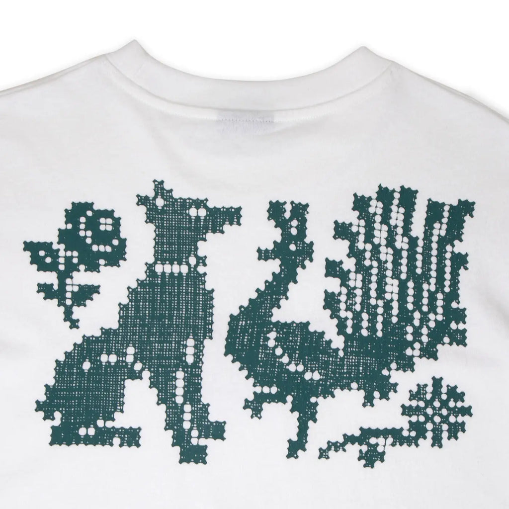 PASS~PORT Needlework T Shirt - White - close up