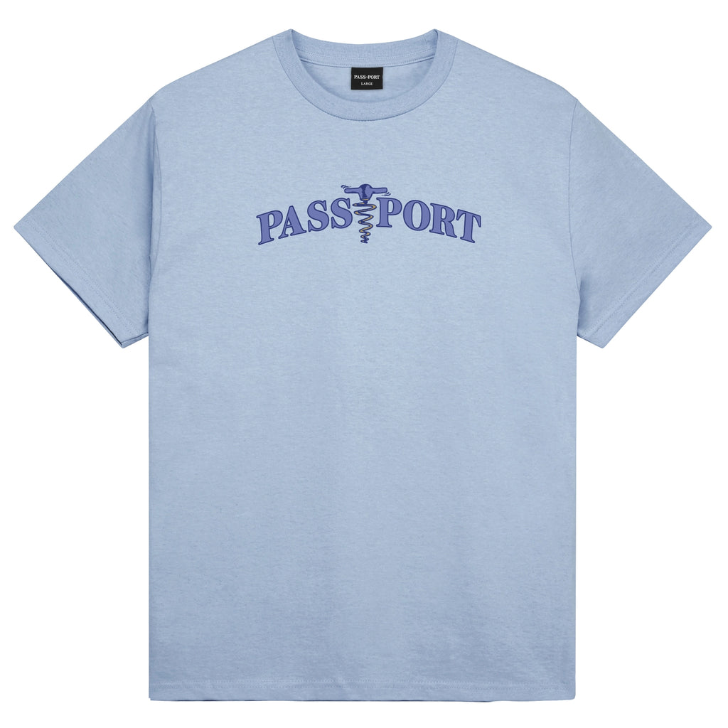 PASS~PORT Corkscrew T Shirt - Stonewash Blue