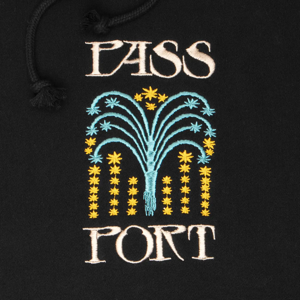 PASS~PORT Roman Candle Hoodie -  Black - closeup