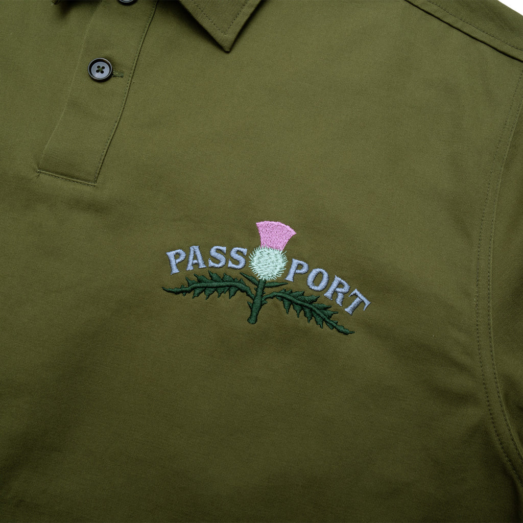 PASS~PORT Thistle Embroidery AG L/S Shirt - Moss