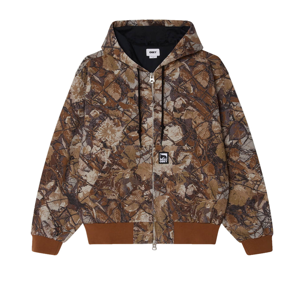 Obey Clothing Glen Zip Up Jacket - Fence Camo Multi - front